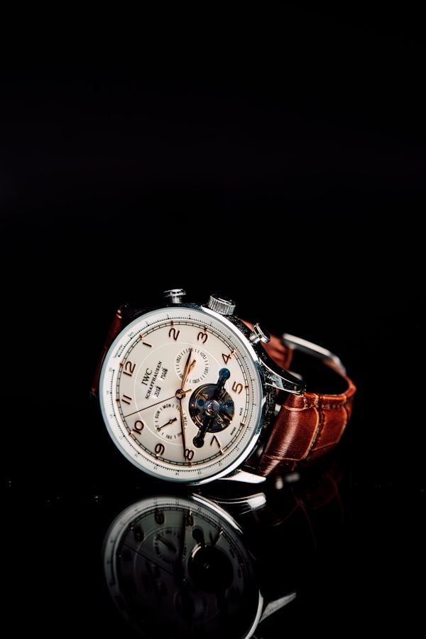 Automatic watch gears close up